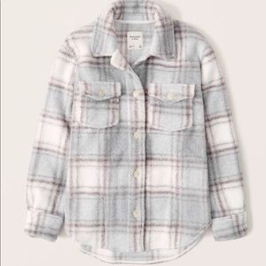 IN SEARCH OF Abercrombie Sherpa plaid shirt jacket